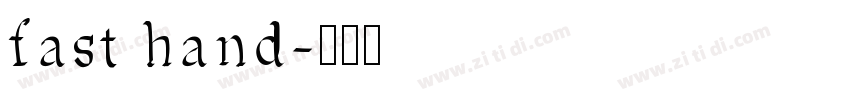 fast hand字体转换